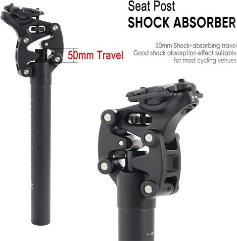 Mountain Electric Bike Seat Post, 27.2mm Aluminum Alloy Bicycle Seat Post, 350mm Length,Travel 50mm for MTB, Road Bike, E-MTB in Kuwait