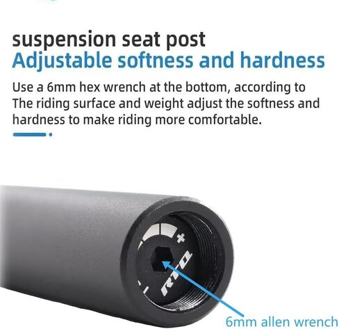 Mountain Electric Bike Seat Post, 27.2mm Aluminum Alloy Bicycle Seat Post, 350mm Length,Travel 50mm for MTB, Road Bike, E-MTB in Kuwait