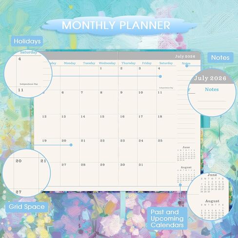 2026-2028 Pocket Planner/Calendar - 3 Year Monthly Planner 2026-2028, JAN. 2026 - DEC. 2028(36 Months), 6.3" x 3.8", Monthly Pocket Calendar with 60 Note Pages, Pen Hold, Perfect Organizer for Purse - Oil Painting in Saudi Arabia