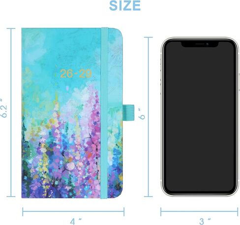 2026-2028 Pocket Planner/Calendar - 3 Year Monthly Planner 2026-2028, JAN. 2026 - DEC. 2028(36 Months), 6.3" x 3.8", Monthly Pocket Calendar with 60 Note Pages, Pen Hold, Perfect Organizer for Purse - Oil Painting in Saudi Arabia