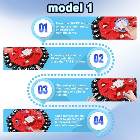 Word Game for Families, Fun Party & Learning Board Game for Kids & Adults, Fast-Paced 24 Letter Press Game with LCD Timer, 35 Cards, 2 Game Modes, Birthday in Kuwait