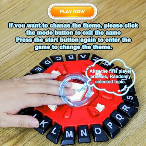 Word Game for Families, Fun Party & Learning Board Game for Kids & Adults, Fast-Paced 24 Letter Press Game with LCD Timer, 35 Cards, 2 Game Modes, Birthday in Kuwait