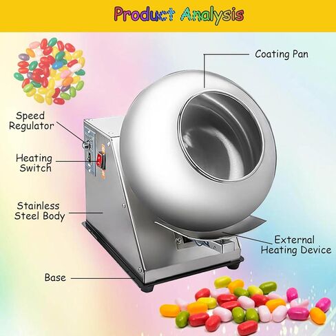 Candy Coater Machine,Coater Sugar Ball Coating Drying Machine,Automatic Tablet Coating Machine,for Pharmaceutical and Food Industries in Saudi Arabia