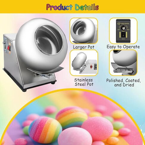 Candy Coater Machine,Coater Sugar Ball Coating Drying Machine,Automatic Tablet Coating Machine,for Pharmaceutical and Food Industries in Saudi Arabia