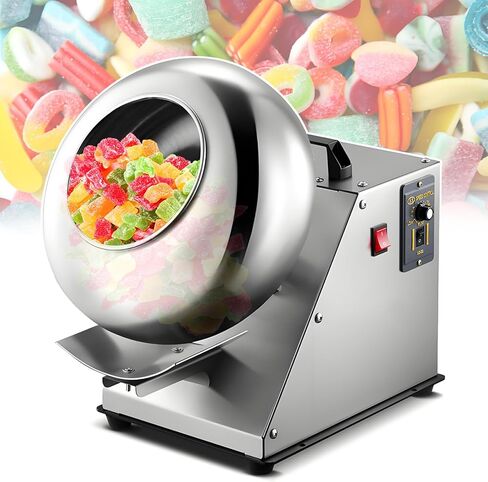 Electric Sugar Coating Machine, Adjustable Speed Chocolate Panning Coater, Ideal for Candy and Nuts in Saudi Arabia