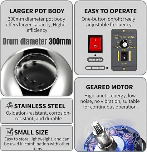 Electric Sugar Coating Machine, Adjustable Speed Chocolate Panning Coater, Ideal for Candy and Nuts in Saudi Arabia