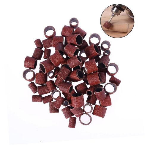 Vaguelly 102pcs Sandpaper Ring Grinding Head for Nail Art Drum Sanding Kit Grit Sanding Bands Nail Drill Nails Drill Bits Drum Blades Sanding Band for Rotary Tool Nails Tools Sanding Paper in Saudi Arabia