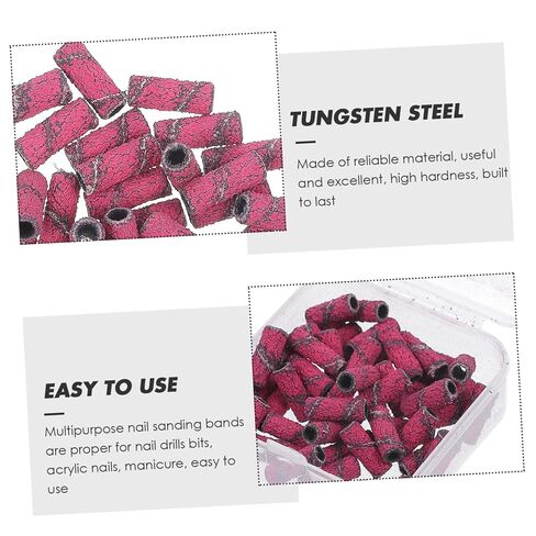PartyKindom 50pcs Manicure Sanding Bands Nail Sanding Mini Rings Bands Ring for Nail Drill Polish in Saudi Arabia