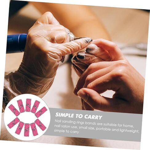 PartyKindom 50pcs Manicure Sanding Bands Nail Sanding Mini Rings Bands Ring for Nail Drill Polish in Saudi Arabia