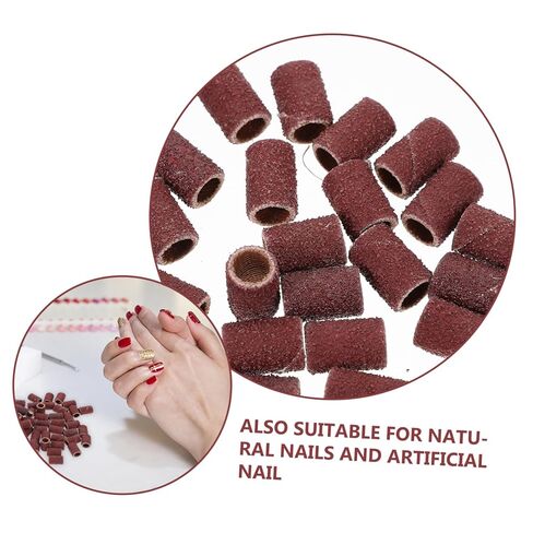 DECHOUS Mounted Cylindrical Grinding Heads Sanding Bands Grit for Nail Drill Abrasive Sleeves for Use Manicure Tools in Saudi Arabia