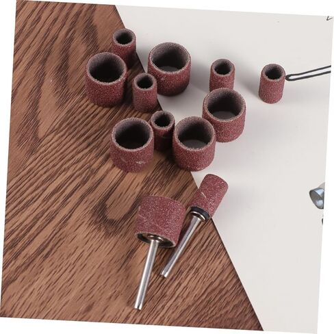NUOBESTY 14Pc Sanding Drum Bands Set with Mandrels for Pet Nail Drill Sleeves Compatible with Rotary Tools for Grooming and Polishing in Saudi Arabia
