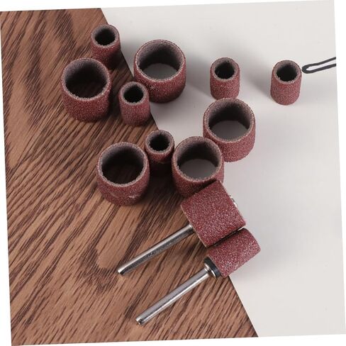 NUOBESTY 14Pc Sanding Drum Bands Set with Mandrels for Pet Nail Drill Sleeves Compatible with Rotary Tools for Grooming and Polishing in Saudi Arabia