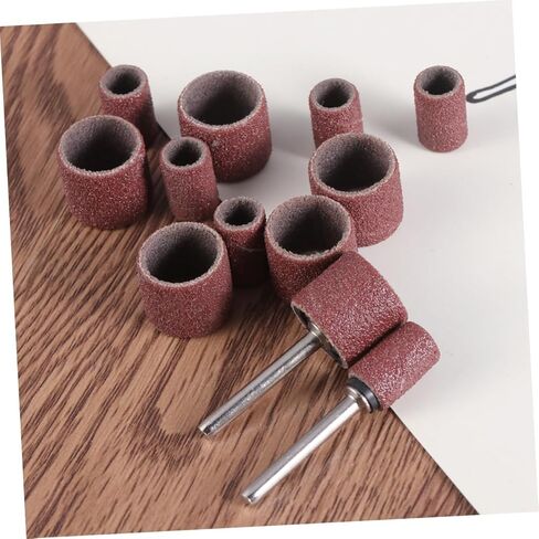 NUOBESTY 14Pc Sanding Drum Bands Set with Mandrels for Pet Nail Drill Sleeves Compatible with Rotary Tools for Grooming and Polishing in Saudi Arabia