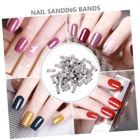 50pcs Sanding Bands for Nail Drill Mini for Gel Polish Removal and Nail Art Durable Manicure Supplies for Professionals and Home Use in Saudi Arabia