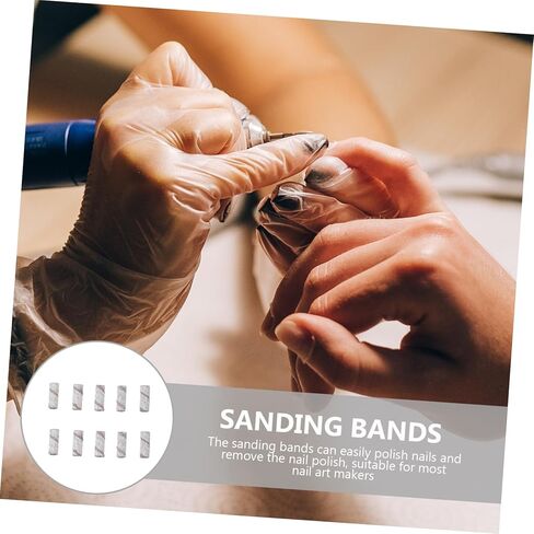 50pcs Sanding Bands for Nail Drill Mini for Gel Polish Removal and Nail Art Durable Manicure Supplies for Professionals and Home Use in Saudi Arabia