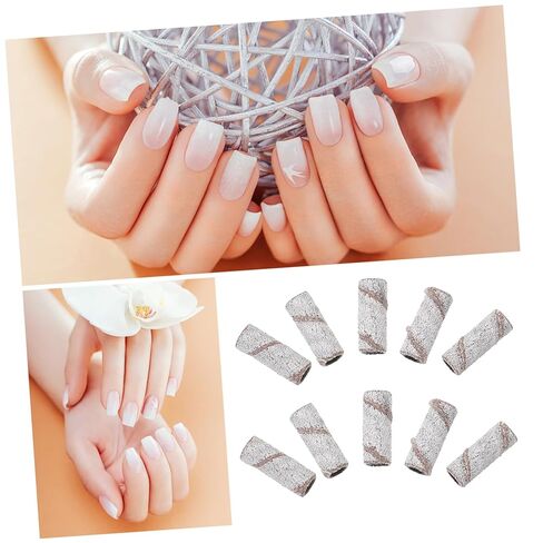 PartyKindom 50pcs Fine Grit Sanding Bands for Nail Drill Mini 3.1mm Mandrel Bit for Professional Manicure and Pedicure for Nail Art and Gel Removal in Saudi Arabia