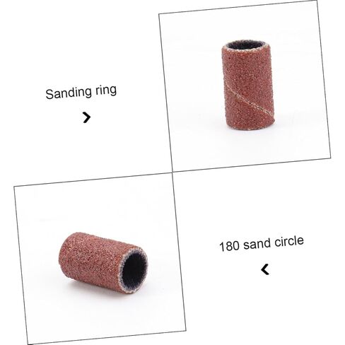 LIFKOME 100pcs Nail Drill Grinding Heads 180 Grit Abrasive Sanding Bands for Manicure Tools Compatible Electric Nail Drills for and Woodcarving in Saudi Arabia