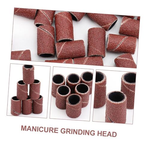 LIFKOME 100pcs Nail Drill Grinding Heads 180 Grit Abrasive Sanding Bands for Manicure Tools Compatible Electric Nail Drills for and Woodcarving in Saudi Arabia