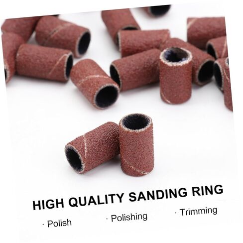LIFKOME 100pcs Nail Drill Grinding Heads 180 Grit Abrasive Sanding Bands for Manicure Tools Compatible Electric Nail Drills for and Woodcarving in Saudi Arabia
