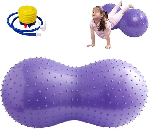 1PC Peanut Ball 35x18 Inch Anti Burst Peanut Exercise Ball with a Air Thicken PVC Peanut Ball for Kids Therapy Pregnancy Portable Yoga Ball for Home Gym Fintness Style1 in Saudi Arabia