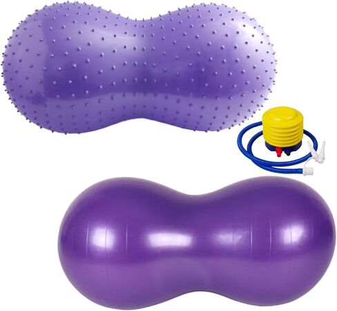 1PC Peanut Ball 35x18 Inch Anti Burst Peanut Exercise Ball with a Air Thicken PVC Peanut Ball for Kids Therapy Pregnancy Portable Yoga Ball for Home Gym Fintness Style1 in Saudi Arabia