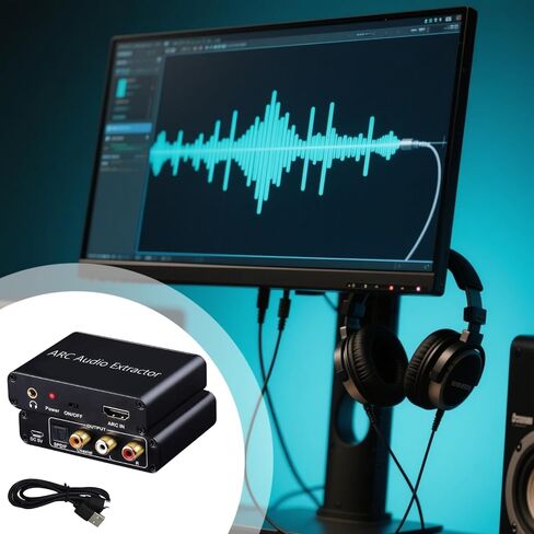 3.5Mm Arc Audio Extractor, Supports 192Khz Sampling Rate, Aluminum Design in Saudi Arabia