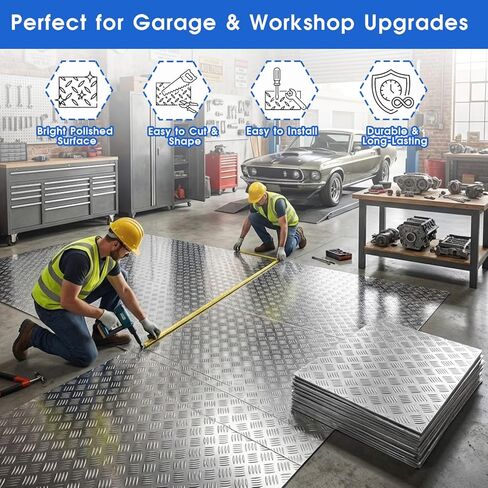 Aluminum Diamond Plate Sheet, 8" x 4", 11 Gauge (3mm) Aluminum Tread Checker Plate Metal for Trailer, Toolbox, Flooring, Garage Wall Protection,2 Pack in Kuwait