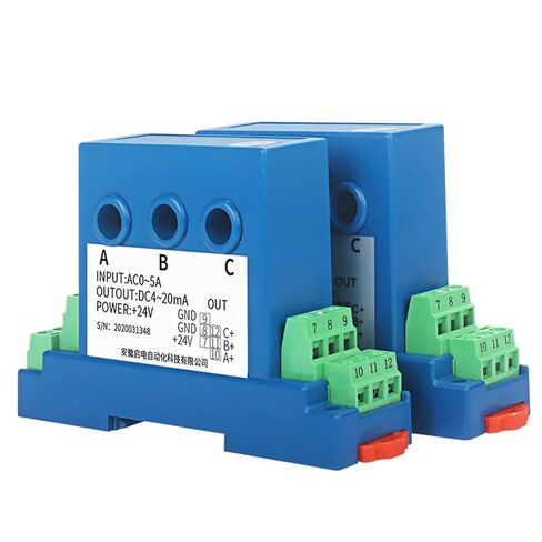 1PCS Three-Phase AC Current Transmitter AC5A10A to 4-20mA0-10V Output Power Sensor Module(0-5Vdc Output,3XAC 0-40A_8MM_DC24V Power Supply) in Saudi Arabia