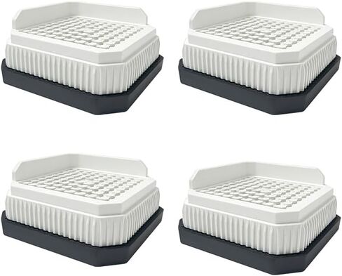 4 قطع من مكعبات رفع المنحدرات القابلة للتكديس، رفع الارتفاع للتسوية والتدريب الشاق، دعم عالي التحمل يصل إلى 4000 رطل، للصالة الرياضية والاستخدام المنزلي in Kuwait