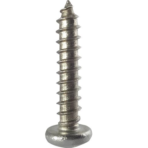 #8 x 1-3/4" Pan Head Sheet Metal Screws, Full Thread, Phillips Drive, Stainless Steel 18-8, Bright Finish, Self-Tapping, Quantity 50 Pieces by Fastenere in Saudi Arabia