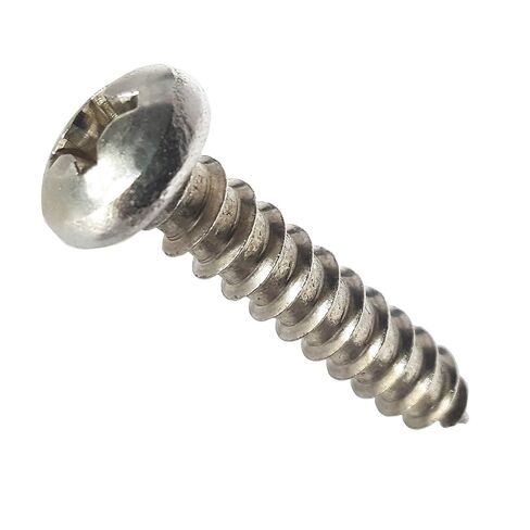 #1 x 3/16" Pan Head Sheet Metal Screws, Full Thread, Phillips Drive, Stainless Steel 18-8, Bright Finish, Self-Tapping, Quantity 100 Pieces by Fastenere in Saudi Arabia