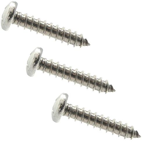 #1 x 3/16" Pan Head Sheet Metal Screws, Full Thread, Phillips Drive, Stainless Steel 18-8, Bright Finish, Self-Tapping, Quantity 100 Pieces by Fastenere in Saudi Arabia