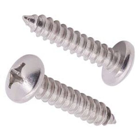 #4 x 1/4" Pan Head Phillps Drive Self Tapping Screws, 304 Stainless Steel, Cross Recessed Pan Head Wood Screws, Sheet Metal Tek Screws, 100 PCS in Saudi Arabia