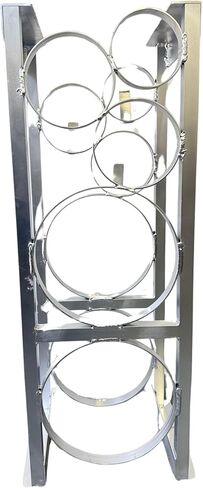 F&L Heavy-Duty Tank Holder – Universal Cylinder Rack for Freon, Oxygen, Nitrogen & CO2 – Secure Tank Holder Bracket for Industrial, Medical & HVAC Use – Rust-Resistant Aluminum (2 x 30 Lbs Oxy, Acty) in Kuwait