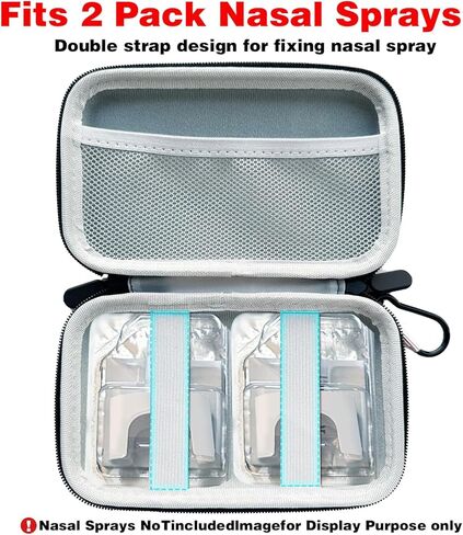 Naloxone Carrying Case Kit, Red Protective Storage Case with Medical id，Fits 2 Pack Nasal Spray,for Opioid Overdose Emergency,Hard Shell & Splash Resistant，（case only） (2) in Kuwait