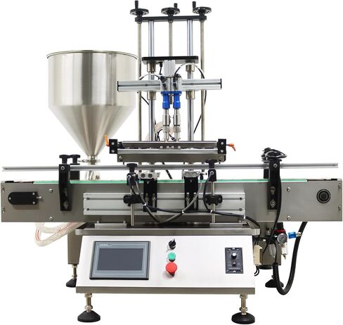 Fully Automatic Paste Filling Machine 10-100ml Paste Filler Machine with Conveyor Belt 8mm Nozzle Double Head for Paste Caviar,Sauce 110V 60hz in Saudi Arabia