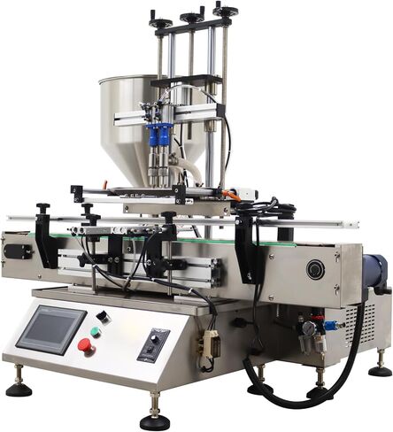 Fully Automatic Paste Filling Machine 10-100ml Paste Filler Machine with Conveyor Belt 8mm Nozzle Double Head for Paste Caviar,Sauce 110V 60hz in Saudi Arabia
