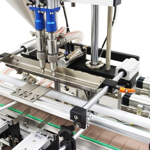 Fully Automatic Paste Filling Machine 10-100ml Paste Filler Machine with Conveyor Belt 8mm Nozzle Double Head for Paste Caviar,Sauce 110V 60hz in Saudi Arabia