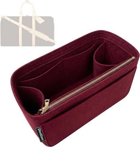 Keepall Bag Organizer for Lv Keepall 50 Insert Keepall 45 Organizer Base Shaper Handmade 3mm Premium Wool Felt Snug Sturdy (Keepall 55, Black) in Saudi Arabia