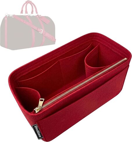 Keepall Bag Organizer for Lv Keepall 50 Insert Keepall 45 Organizer Base Shaper Handmade 3mm Premium Wool Felt Snug Sturdy (Keepall 55, Black) in Saudi Arabia