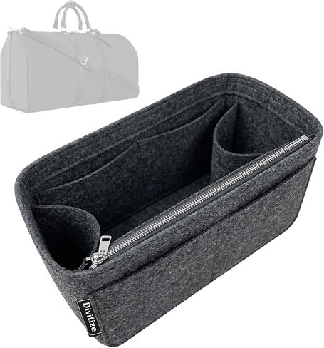Keepall Bag Organizer for Lv Keepall 50 Insert Keepall 45 Organizer Base Shaper Handmade 3mm Premium Wool Felt Snug Sturdy (Keepall 55, Black) in Saudi Arabia