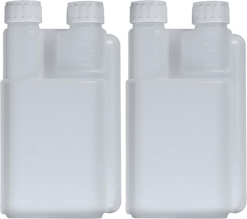 عبوة من زجاجتين للضغط مع زجاج مدمج - قارورة بلاستيكية HDPE مزدوجة الحجرة سعة 250 مل و25 مل، موزع محمول للمشروبات الكحولية والزيوت والسفر والحانات in Kuwait