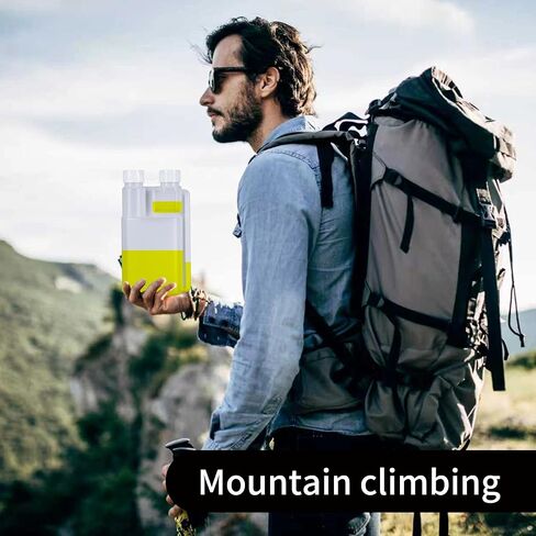 عبوة من زجاجتين للضغط مع زجاج مدمج - قارورة بلاستيكية HDPE مزدوجة الحجرة سعة 250 مل و25 مل، موزع محمول للمشروبات الكحولية والزيوت والسفر والحانات in Kuwait