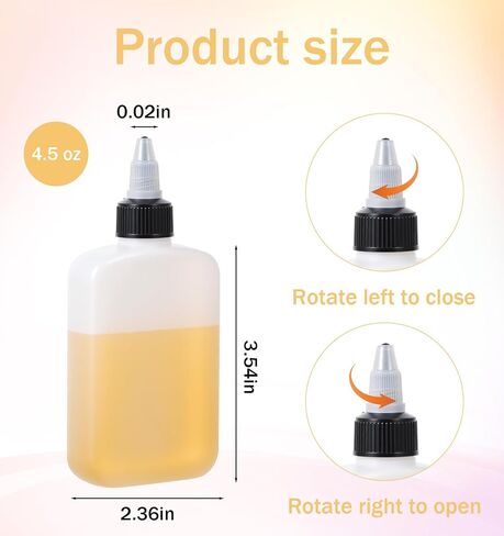 4Pcs Travel Oil Bottle, 4.5oz Small Camping Oil Container Squeeze Bottle for Camping & Cooking Leak Proof Dispenser, Travel Size Liquid Containers for Cooking in Saudi Arabia