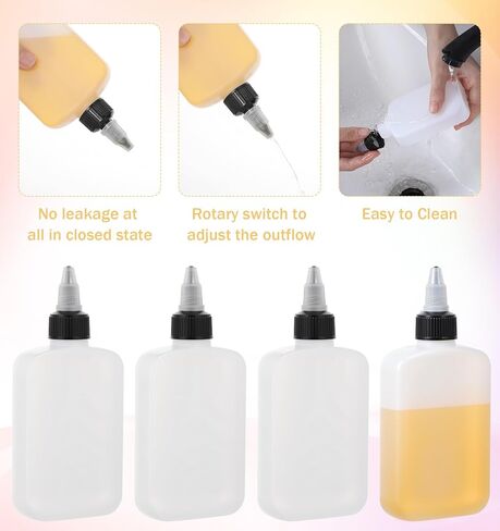 4Pcs Travel Oil Bottle, 4.5oz Small Camping Oil Container Squeeze Bottle for Camping & Cooking Leak Proof Dispenser, Travel Size Liquid Containers for Cooking in Saudi Arabia