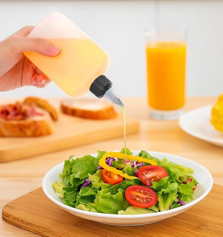 4Pcs Travel Oil Bottle, 4.5oz Small Camping Oil Container Squeeze Bottle for Camping & Cooking Leak Proof Dispenser, Travel Size Liquid Containers for Cooking in Saudi Arabia