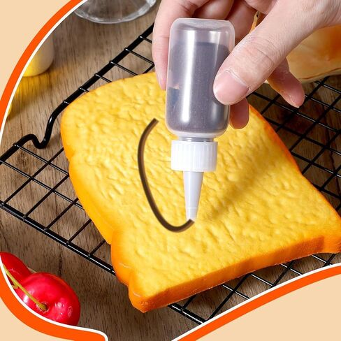 60 Pcs Squeeze Bottle for Liquids, Mini Sauce Bottles with Squeeze Top Caps, for Icing Cookie Decorating Sauces Condiments Arts Crafts (1 Oz) in Saudi Arabia