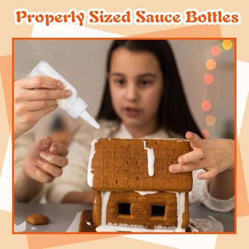 60 Pcs Squeeze Bottle for Liquids, Mini Sauce Bottles with Squeeze Top Caps, for Icing Cookie Decorating Sauces Condiments Arts Crafts (1 Oz) in Saudi Arabia