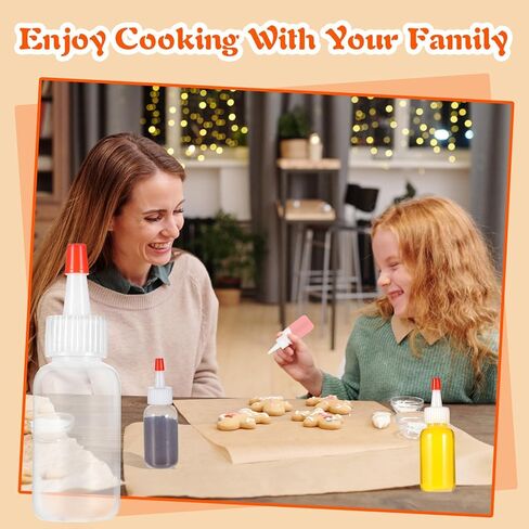 60 Pcs Squeeze Bottle for Liquids, Mini Sauce Bottles with Squeeze Top Caps, for Icing Cookie Decorating Sauces Condiments Arts Crafts (1 Oz) in Saudi Arabia