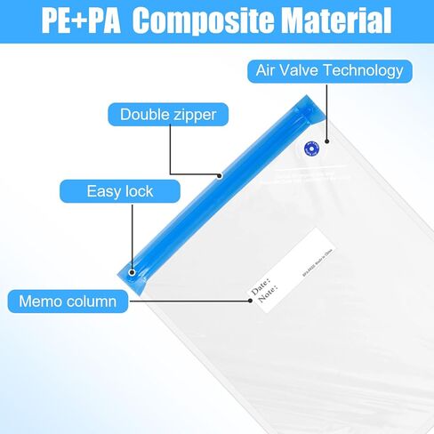 70Pcs 3D Printer Filament Storage Bags, 13.4 x 11.8 Inch Reusable Transparent Sealed Bags with Cobalt Free Humidity Indicator Cards, 3D Filament Vacuum Bags for Keeping Files Dry in Saudi Arabia